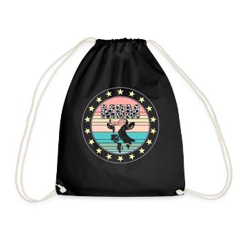 Chemise de maman de vache, cadeau de fête des mères drôle d’amoureux de la vache - Sac de sport léger - noir - Devant
