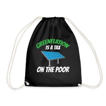 L’inflation verte est une taxe pour les pauvres Verts - Sac de sport léger - noir - Devant