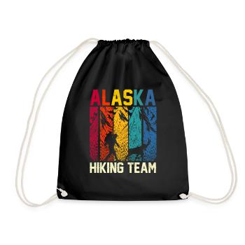 Alaska Hiking Team Hiking Hiking Hikers - Drawstring Bag - black - Front