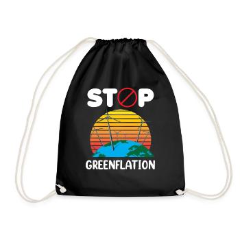Greenflation Stop Inflation Énergie verte - Sac de sport léger - noir - Devant