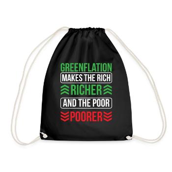 La greenflation rend les riches riches plus riches et les pauvres plus pauvres - Sac de sport léger - noir - Devant