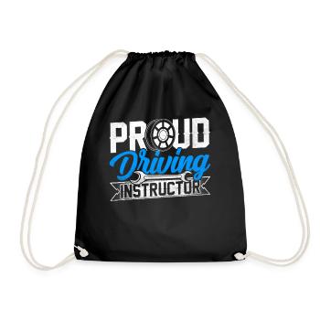 Proud Driving Instructor Driving School Driving Lesson Profession - Drawstring Bag - black - Front