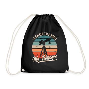 Je préfère parler de mon télescope - Sac de sport léger - noir - Devant