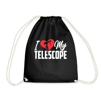 J’adore les étoiles de l’univers de mon télescope spatial - Sac de sport léger - noir - Devant