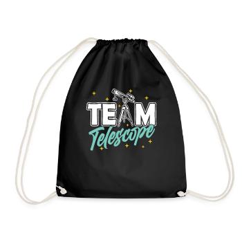 Team Telescope Stars Space Universe - Drawstring Bag - black - Front
