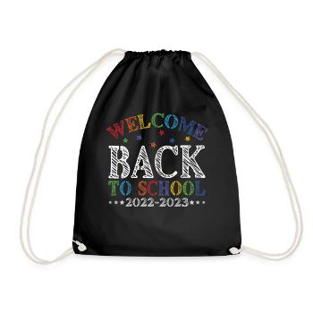 welcome back to school 2022 2023 - Turnbeutel - Schwarz - Vorne