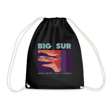 Coastal Souvenir Ocean Nature Northern California Big Su - Drawstring Bag - black - Front