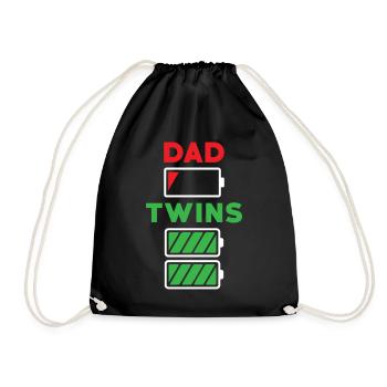 Papa Twins Père Batterie d’énergie vide - Sac de sport léger - noir - Devant
