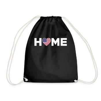 USA Accueil USA Drapeau - Sac de sport léger - noir - Devant