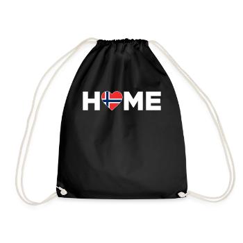 Norway Home Norway Flag Norway Love - Drawstring Bag - black - Front