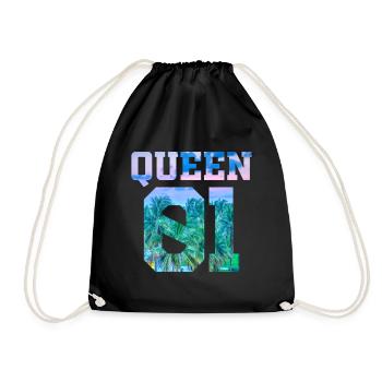 Partner Look Couple Partner Couple Couple Family - Drawstring Bag - black - Front