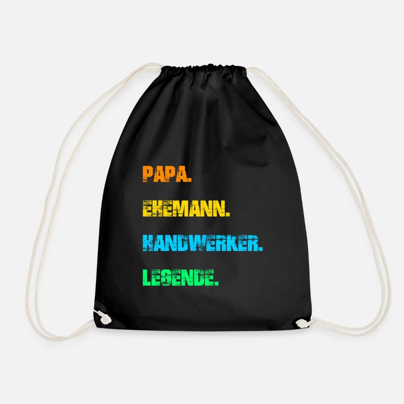 Papa Ehemann Handwerker Legende - Turnbeutel - Schwarz