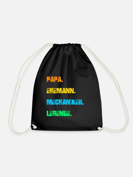 Papa Ehemann Mechaniker Legende - Turnbeutel - Schwarz
