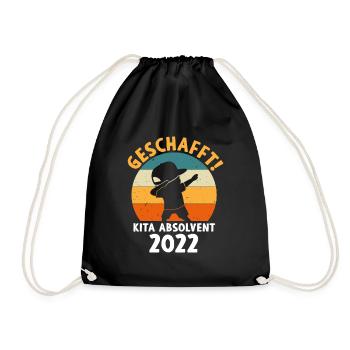 Bye Bye Kita Abgänger 2022 Kita Absolvent 2022 - Turnbeutel - Schwarz - Vorne