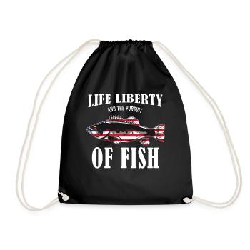 Life Liberty & The Pursuit Of Fish USA Fishing - Sac de sport léger - noir - Devant