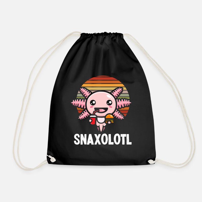 Axolotl - Turnbeutel - Schwarz