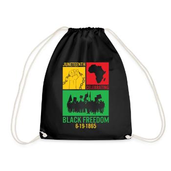Chemise Juneteenth, Black Freedom, Histoire des Noirs, - Sac de sport léger - noir - Devant