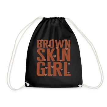 Juneteenth Hemd, Brown Skin Girl Melanin Queen - Turnbeutel - Schwarz - Vorne
