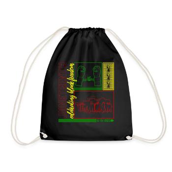 Chemise Juneteenth, Black Freedom, Histoire des Noirs, - Sac de sport léger - noir - Devant