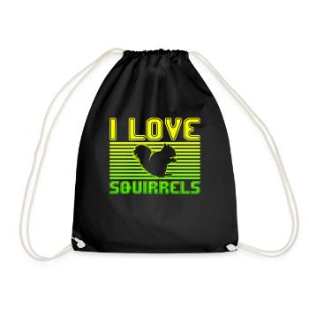 I love squirrels - Turnbeutel - Schwarz - Vorne