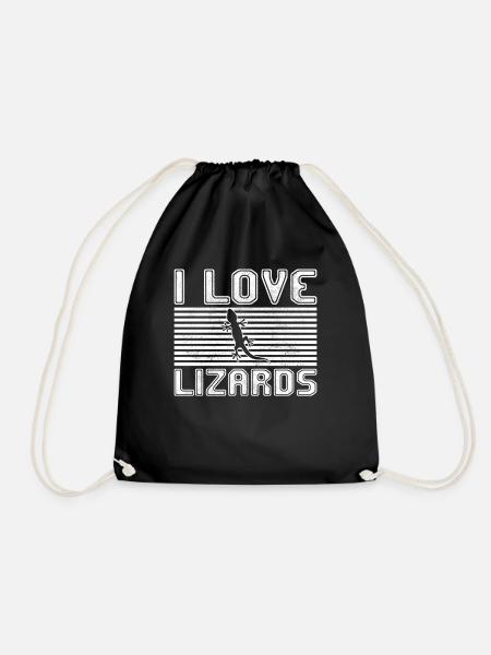 I love lizards - Turnbeutel - Schwarz