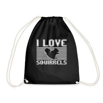 I love squirrels - Turnbeutel - Schwarz - Vorne