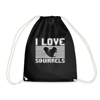I love squirrels - Turnbeutel - Schwarz - Vorne