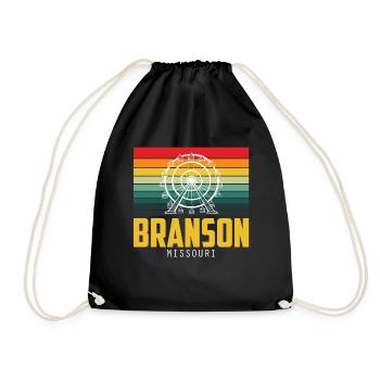 Branson Missouri Vacation Camping Travel - Drawstring Bag - black - Front