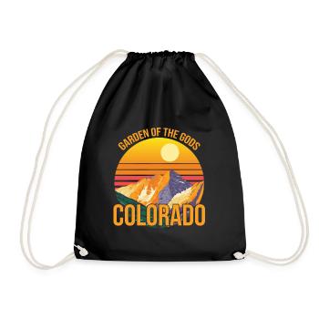 Colorado Garden of the Gods National Park Souvenir - Drawstring Bag - black - Front