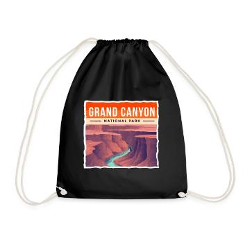 Nationalpark Souvenir Grand Canyon Colorado Wander - Turnbeutel - Schwarz - Vorne