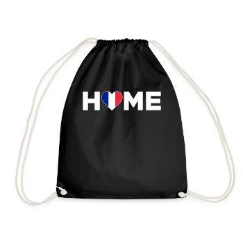 France Home France Flag - Drawstring Bag - black - Front
