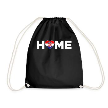 Croatia Home Croatia Flag Croatia Love - Drawstring Bag - black - Front