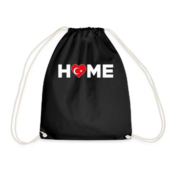Turkey Home Turkey Flag Turkey Love - Drawstring Bag - black - Front