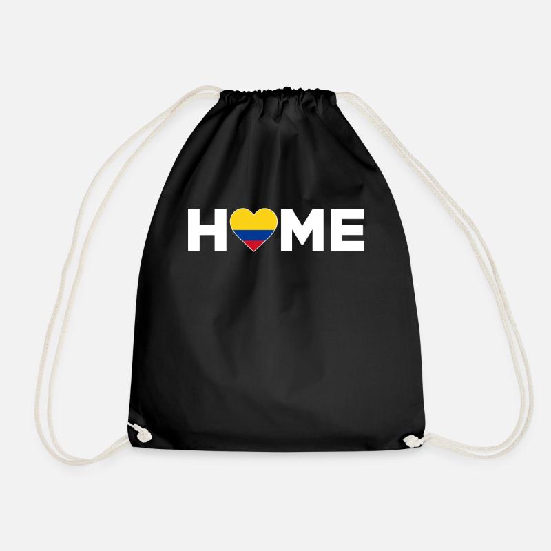 Colombia Homeland Colombia Flag - Drawstring Bag - black