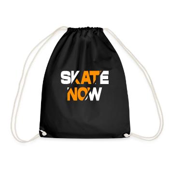 Skateboarder Girls Boys - Skate Now Skateboarding - Drawstring Bag - black - Front