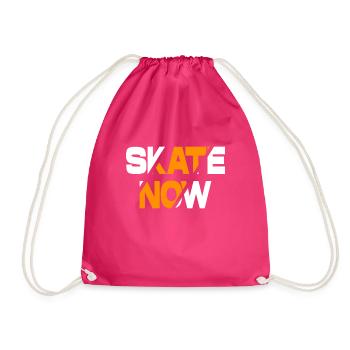 Skateboarder Girls Boys - Skate Now Skateboarding - Turnbeutel - Fuchsia - Vorne