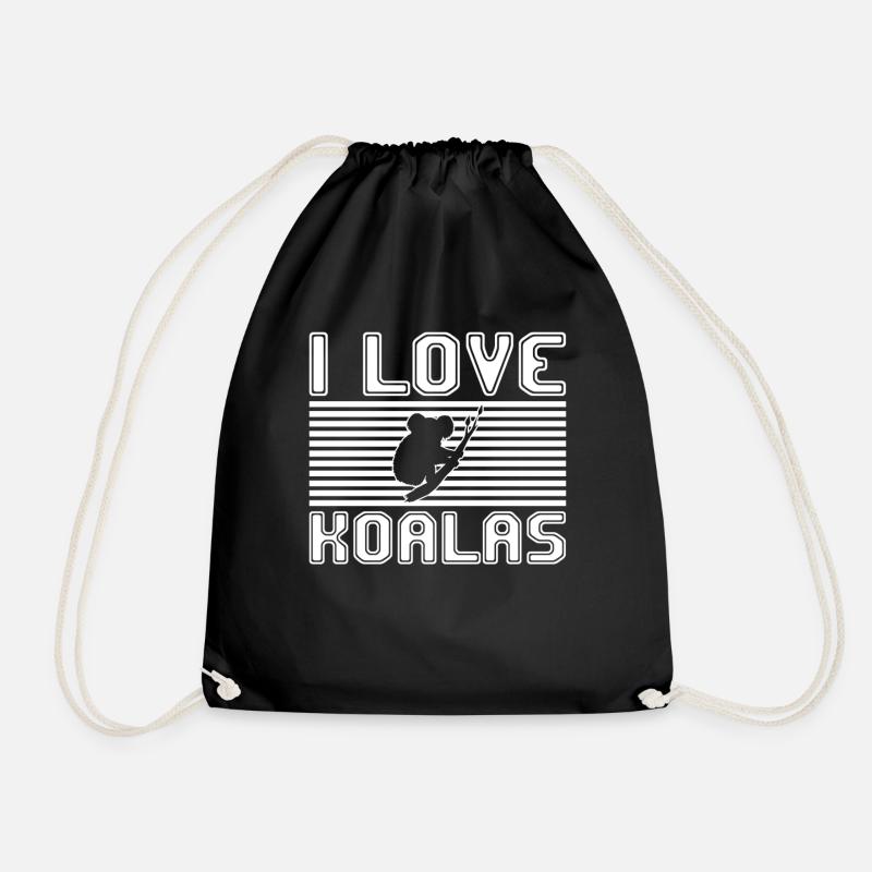 I love koalas - Turnbeutel - Schwarz