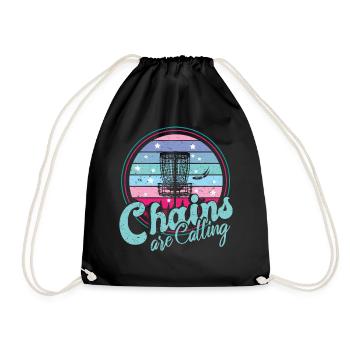 Les chaînes rétro Sunset appellent le disc golf - Sac de sport léger - noir - Devant