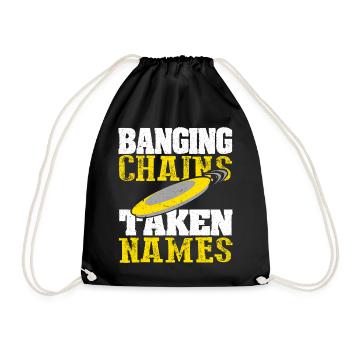 Retro Sunset Banging Chains prend des noms Disc Golf - Sac de sport léger - noir - Devant