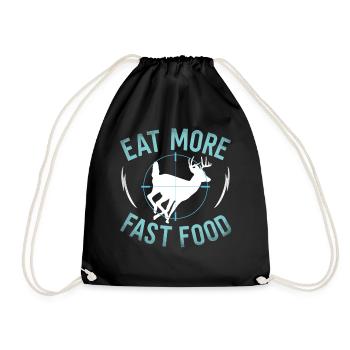 Chasseur de cerfs buck mange plus - Sac de sport léger - noir - Devant