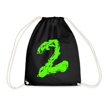 2 - Drawstring Bag - black - Front