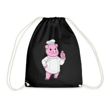 Cuisinier Chef Cuisinier Chapeau - Sac de sport léger - noir - Devant