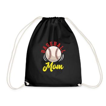Baseball Mom - Drawstring Bag - black - Front