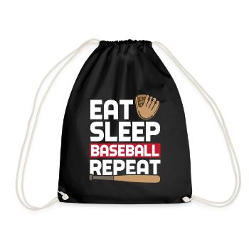 Baseball Sports Passion Gift - Drawstring Bag - black - Front