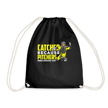 Joueur de baseball - Sac de sport léger - noir - Devant