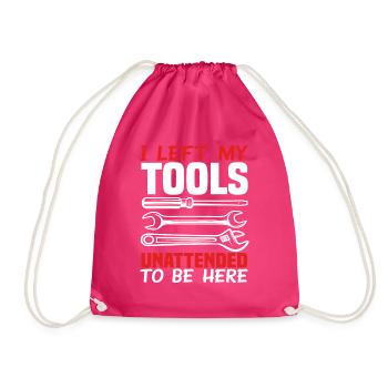 Automechaniker Werkzeuge - Turnbeutel - Fuchsia - Vorne
