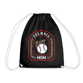 Chemise de baseball, Tee Mom Baseball Leopard Drôle - Sac de sport léger - noir - Devant