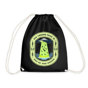 La pêche ici est hors de ce monde la pêche aux OVNIS - Sac de sport léger - noir - Devant