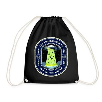 La pêche ici est hors de ce monde la pêche aux OVNIS - Sac de sport léger - noir - Devant