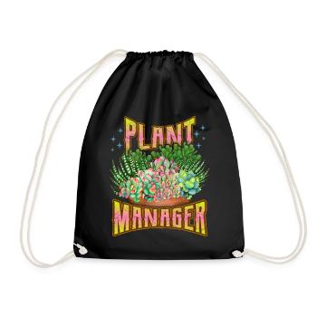 Plant Manager, Plant-Daddy, Plant-Mom Succulents - Drawstring Bag - black - Front